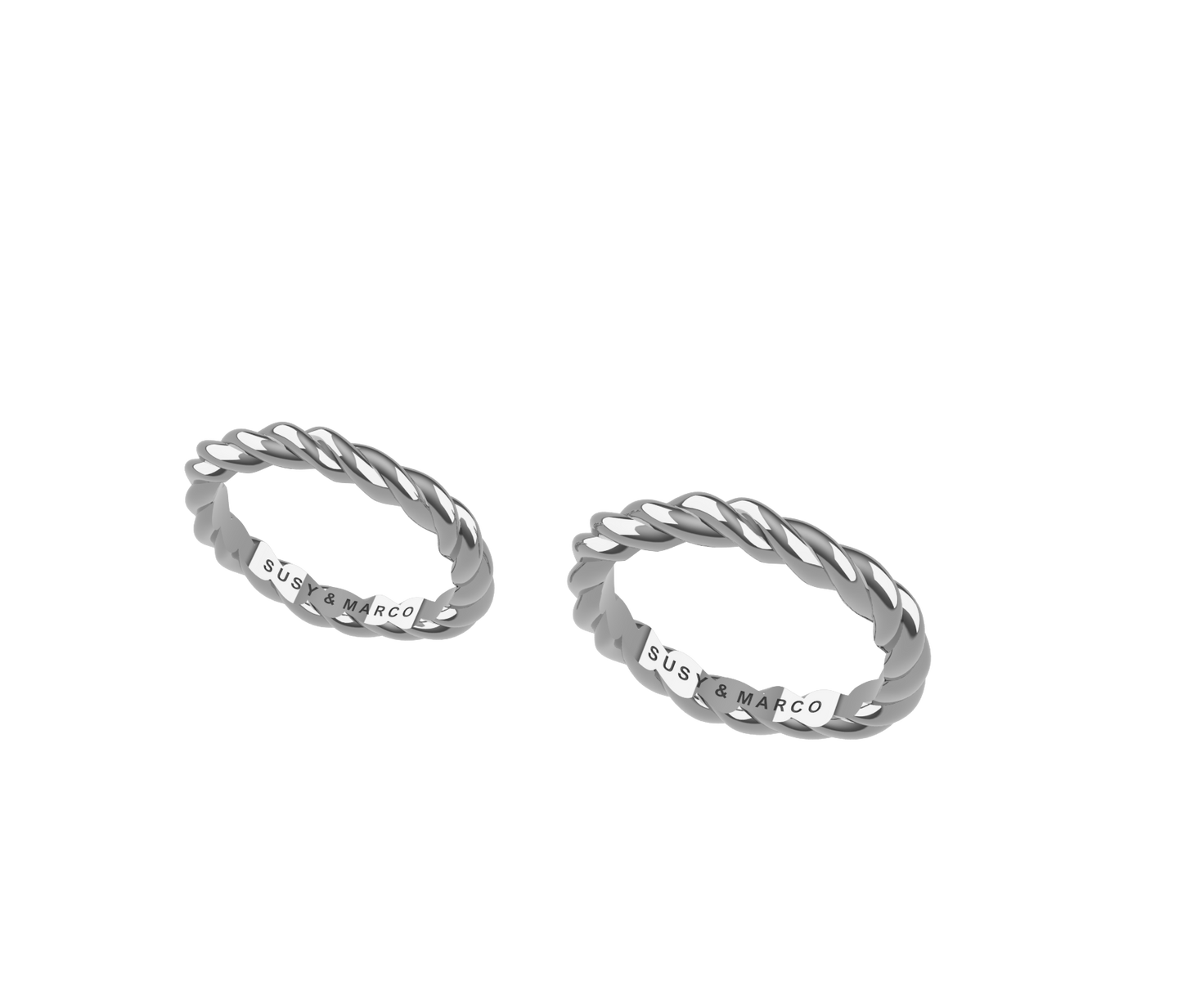Fedina Intrecciate in Argento 925 - Simbolo di Unione e Stile