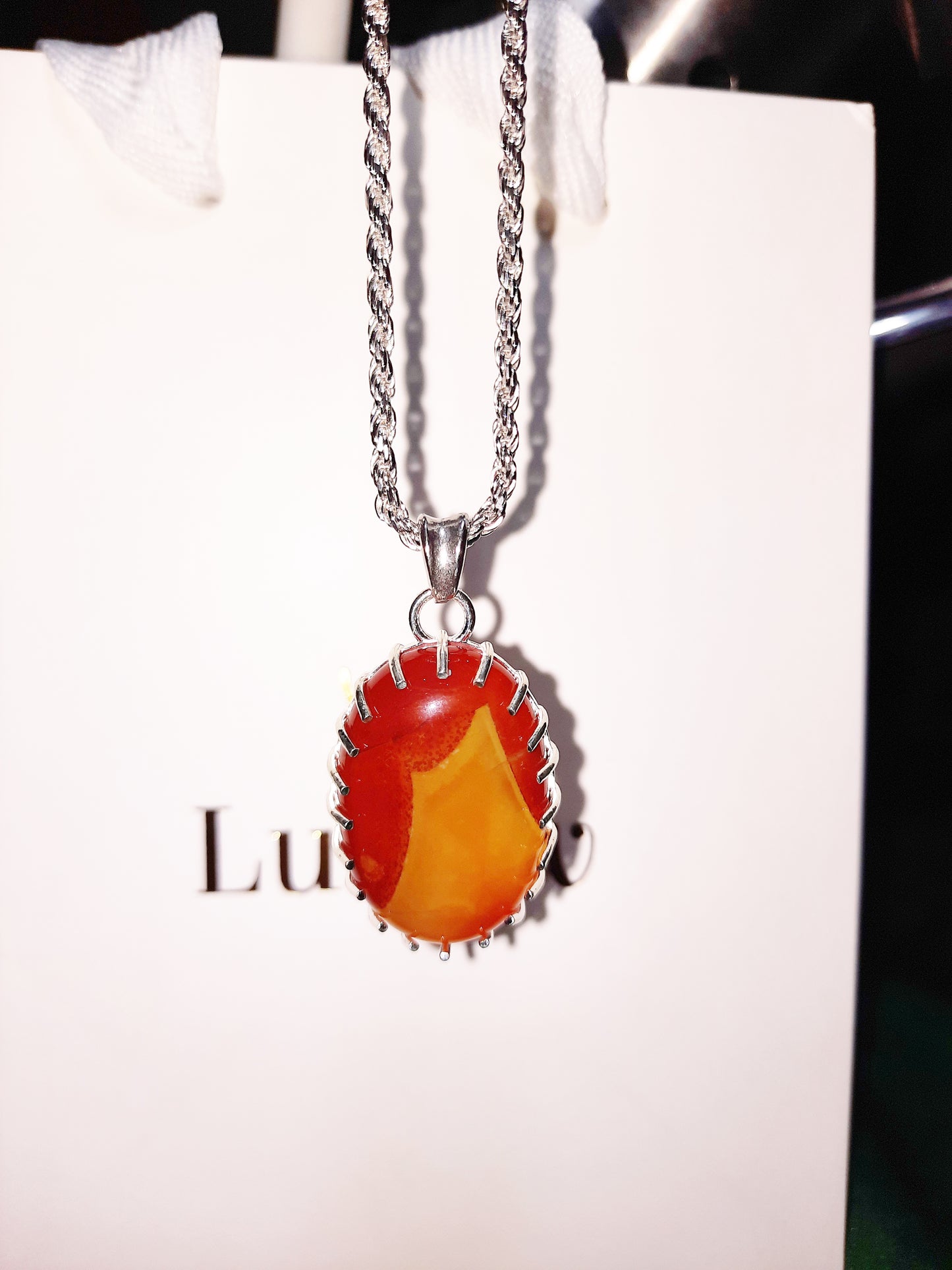 Ciondolo Cesto d'ambra