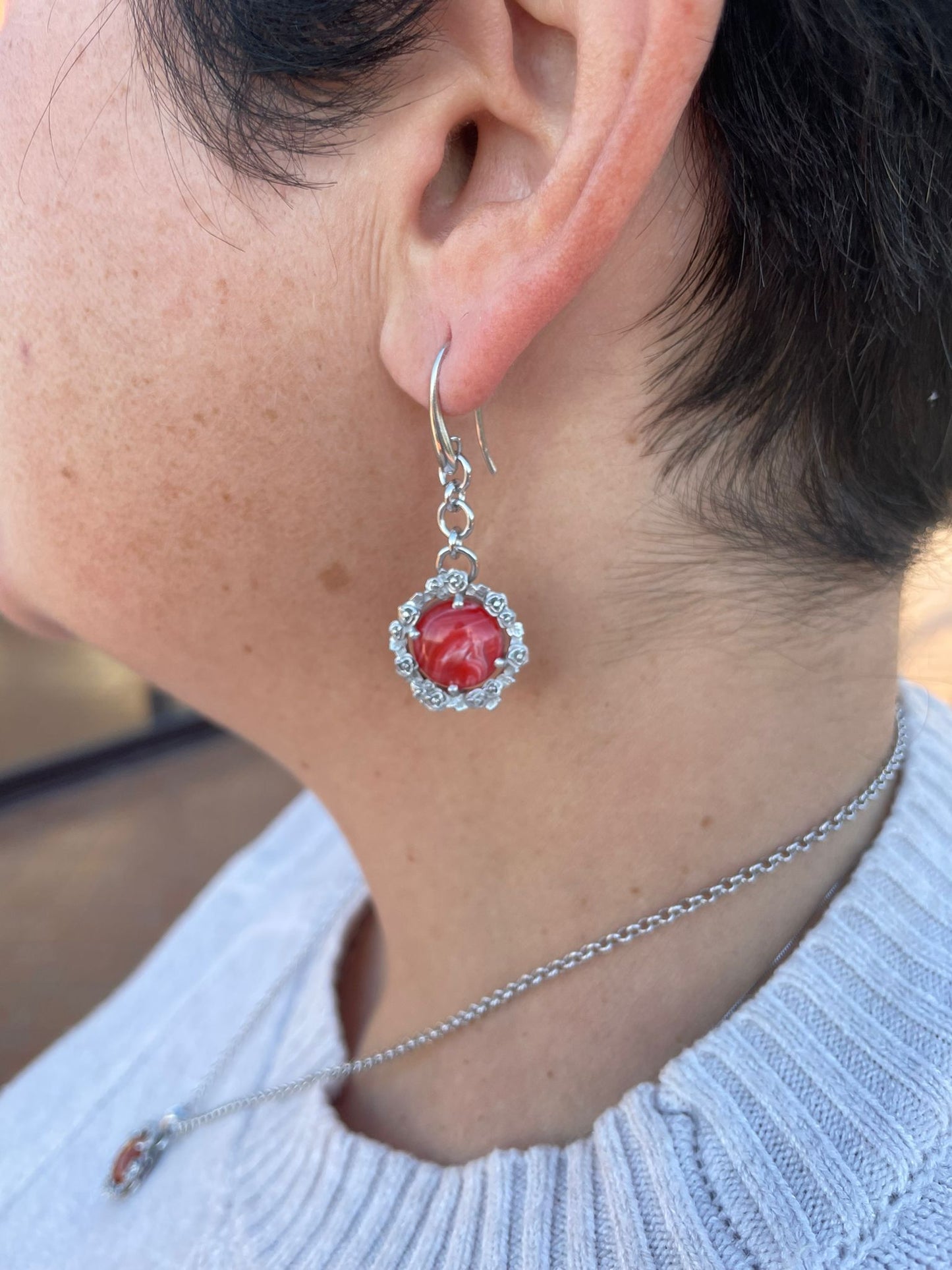 Des roses earrings
