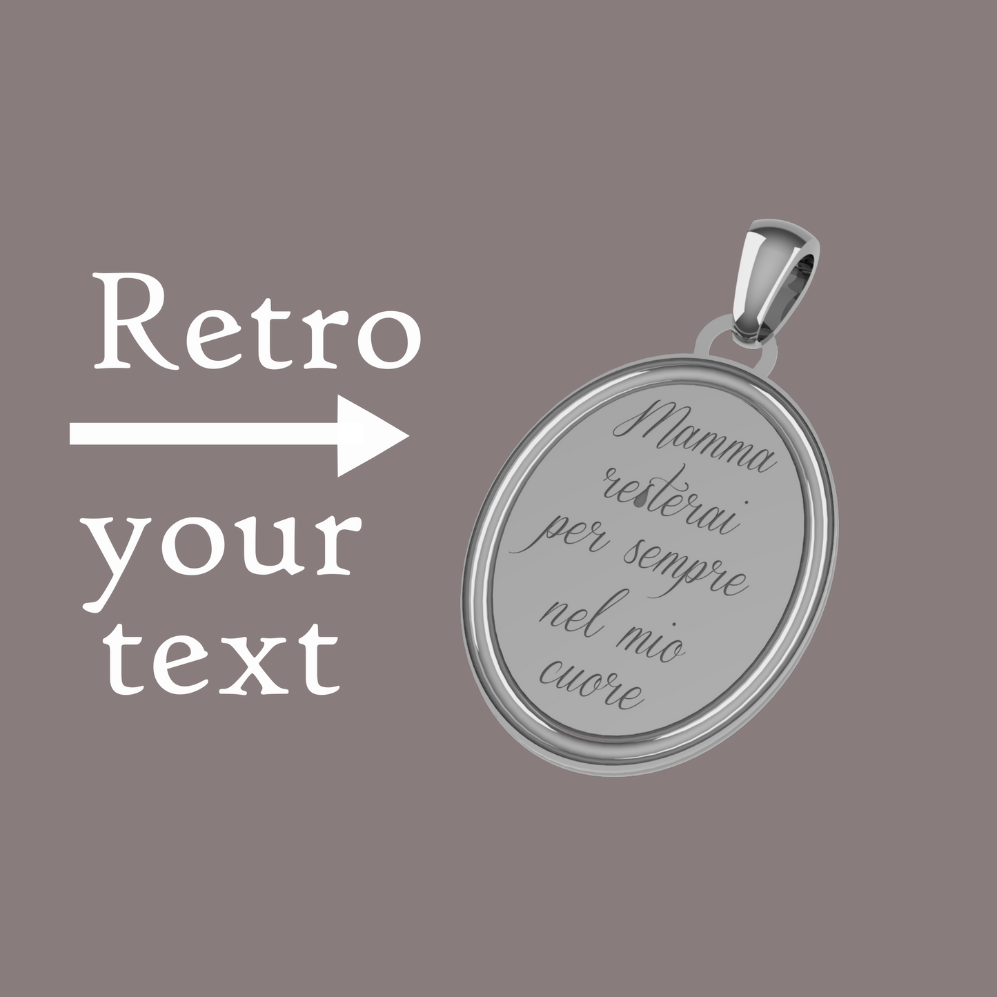 » ARGENTO 925 - Medaglia ovale