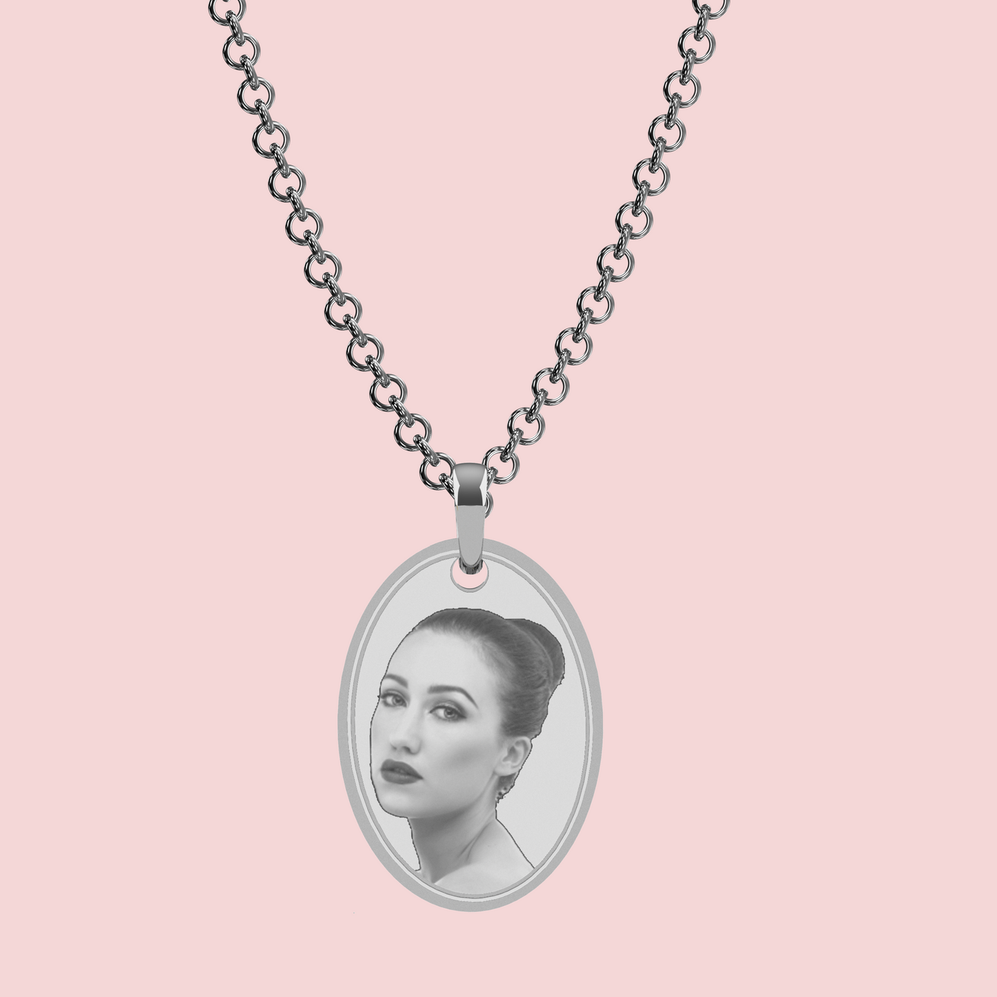 » ACCIAIO INOSSIDABILE - Medaglia Fotoincisa 25 x 35