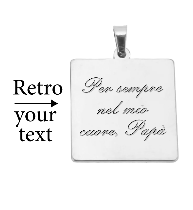 « ACCIAIO INOSSIDABILE » Collana con medaglia Art acc11/acc12