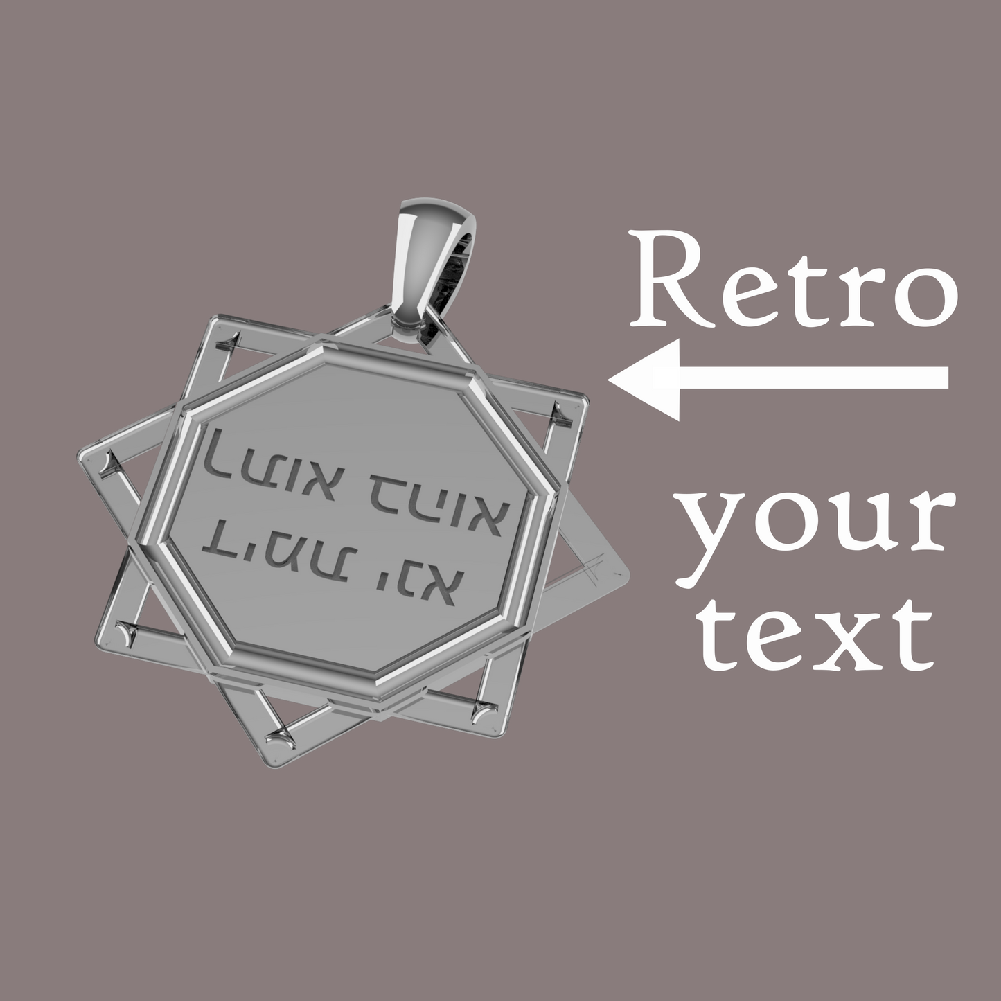 » ARGENTO 925 - Medaglia Stella di Davide