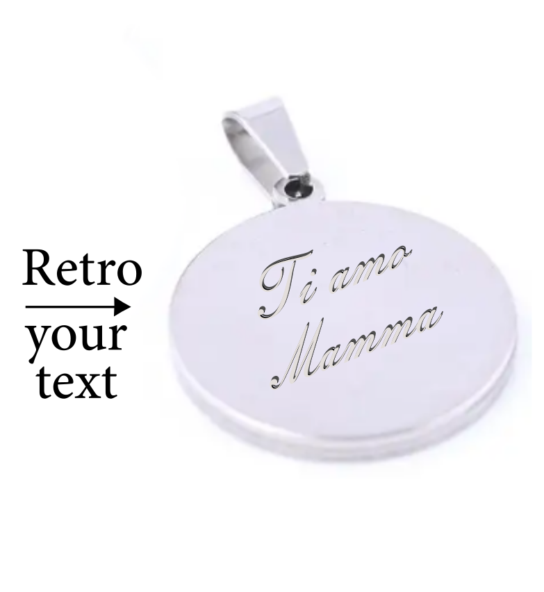 « ACCIAIO INOSSIDABILE » Collana con medaglia Art acc17/acc18