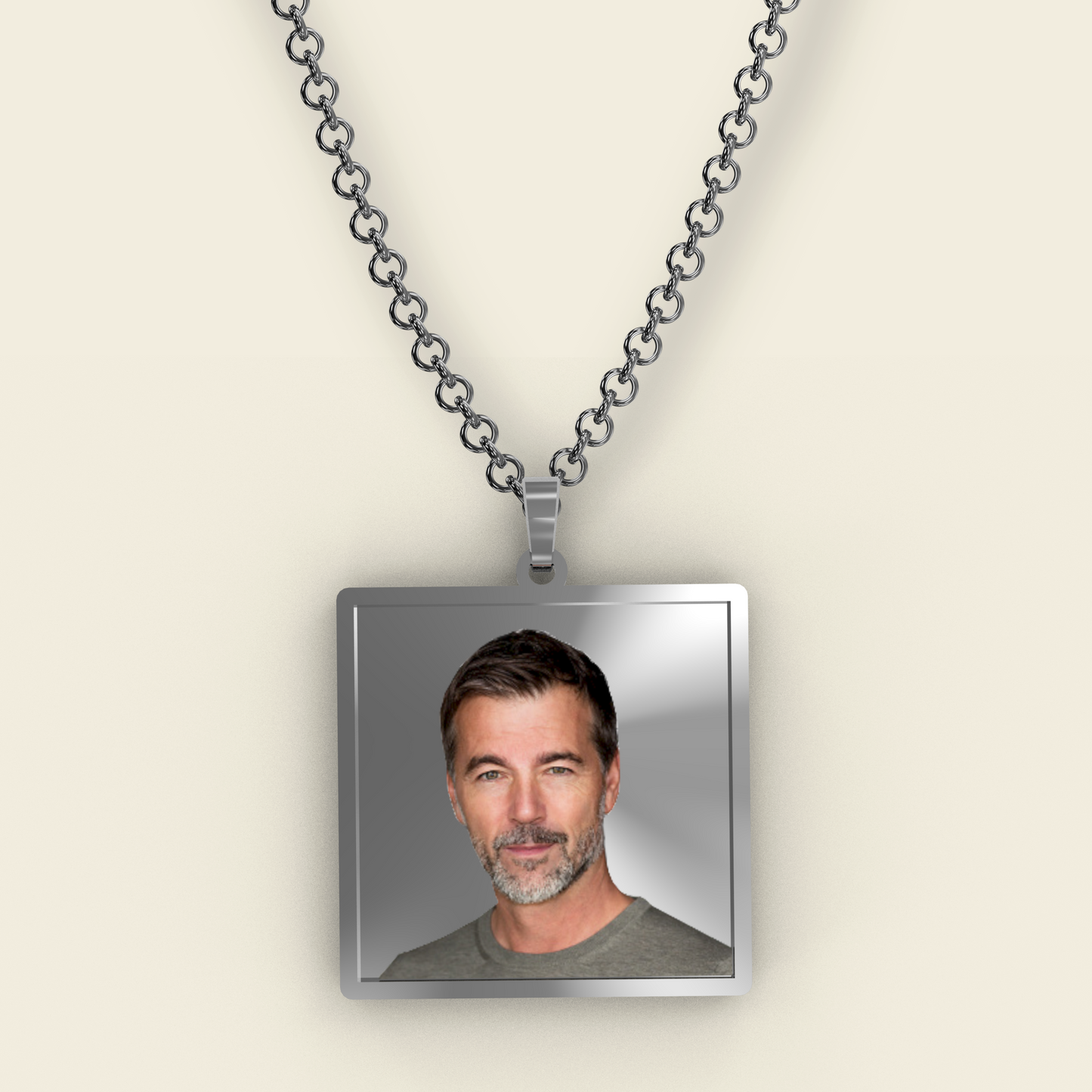 « ACCIAIO INOSSIDABILE » Collana con medaglia Art acc11/acc12