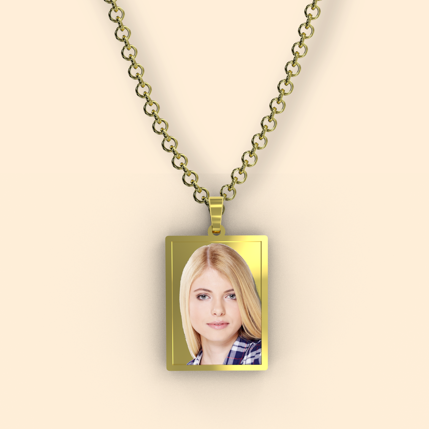 « ACCIAIO INOSSIDABILE » Collana con medaglia Art - acc13 - acc14