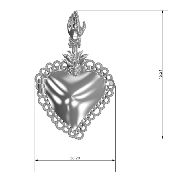 » ARGENTO 925 - Cofanetto Cuore Sacro