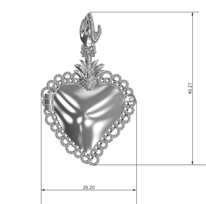 » ARGENTO 925 - Cofanetto Cuore Sacro