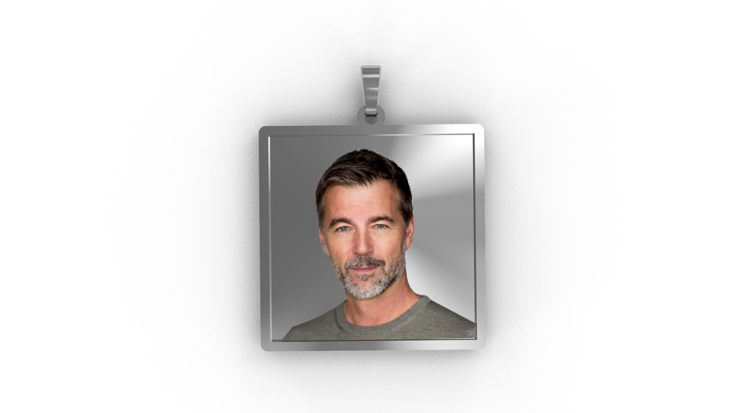 « ACCIAIO INOSSIDABILE » Collana con medaglia Art acc11/acc12