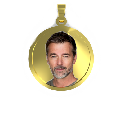 « ACCIAIO INOSSIDABILE » Collana con medaglia Art acc17/acc18